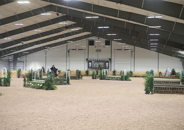 Wilmington equestrian arena interior empty