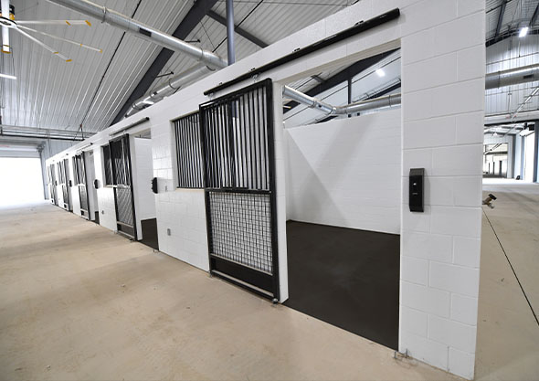 ocala equestrian stabling barns interior