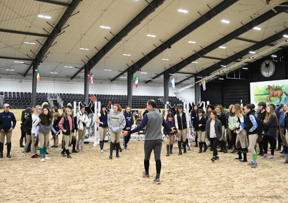 wilmington cadets horsemanship program in barn arena