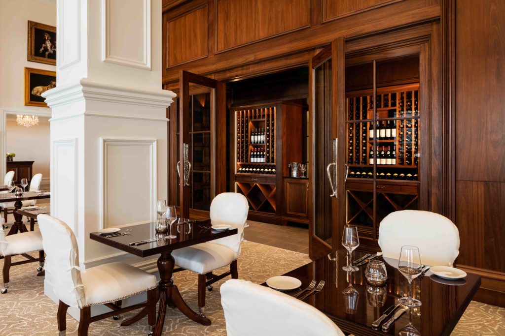 Stirrups and adjacent wine room