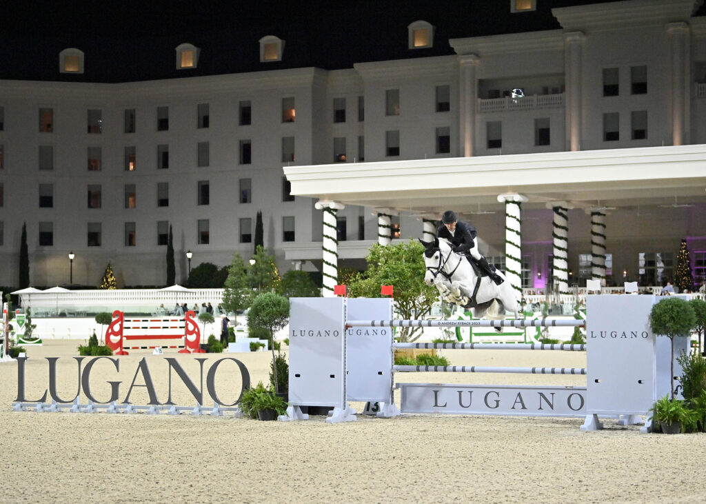 Beat Mändli and Amiro B Z Dazzle in the $150,000 Lugano Diamonds Grand Prix  CSI3* - World Equestrian Center