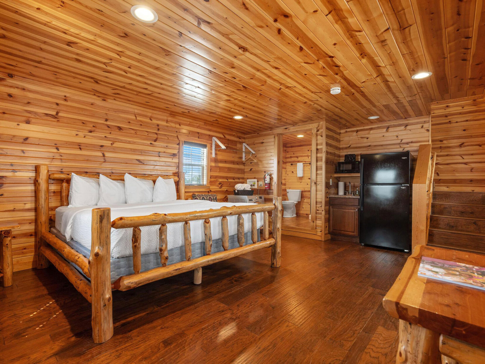 Interior view of a cabin at World Equestrian Center in Wilmington, Ohio