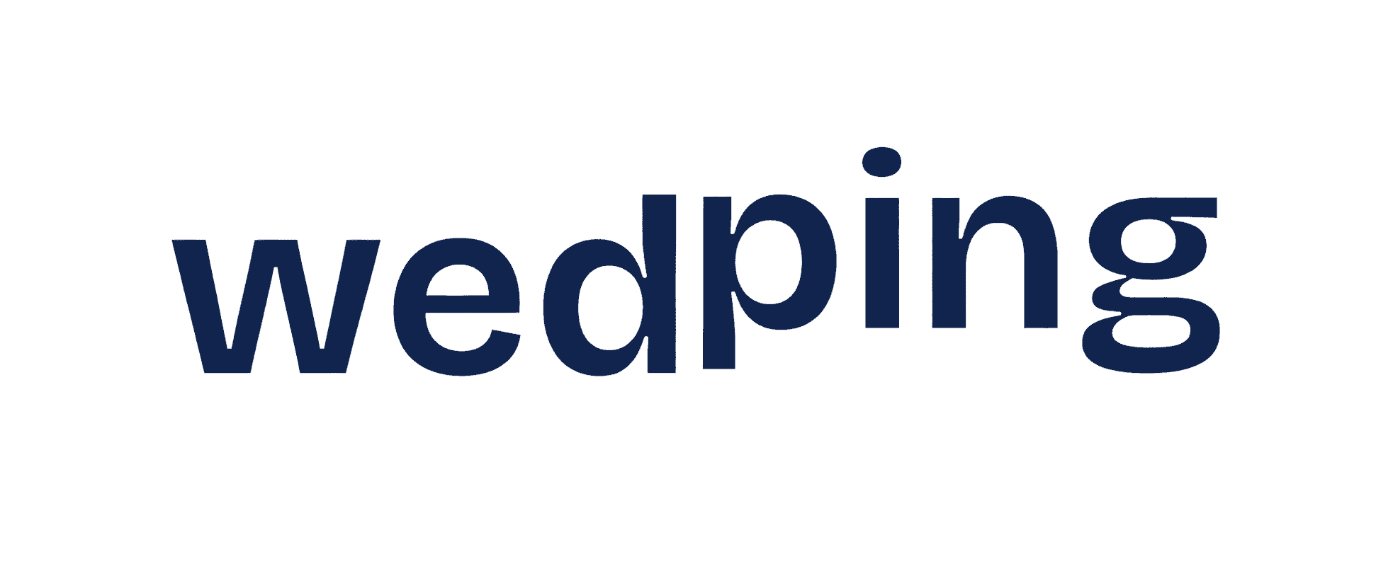 The image shows the word “wedding” with the letters “di” replaced by “pi,” forming the word “wedping” in dark blue text on a light background.