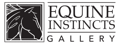 Logo with a line art horse head on the left and text reading “Equine Instincts Gallery” on the right.