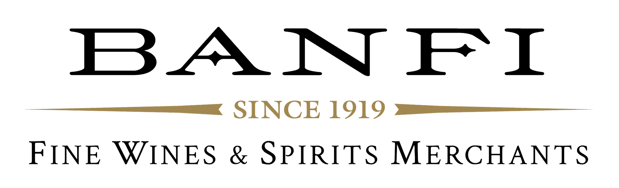 Banfi logo with the text “Since 1919” and “Fine Wines & Spirits Merchants” below.