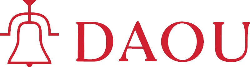 The word DAOU in red text next to a red icon of a bell.